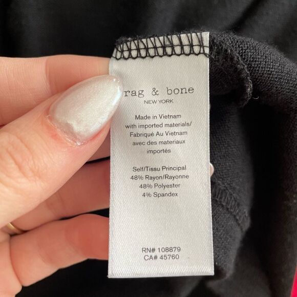 Rag & Bone Black Bigsby Mini Shift‎ Dress Bishop Sleeves Small - Picture 6 of 6